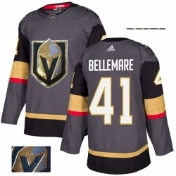 Vegas Golden Knights 41 Pierre Edouard Bellemare Gray Fashion Gold NHL jersey