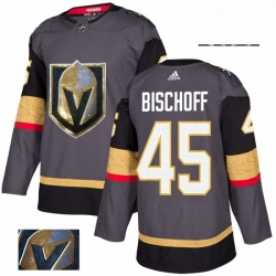 Vegas Golden Knights 45 Jake Bischoff Gray Fashion Gold NHL jersey