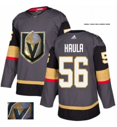 Vegas Golden Knights 56 Erik Haula Gray Fashion Gold NHL jersey