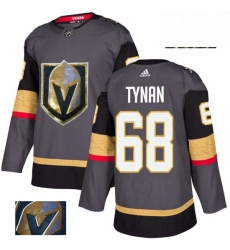 Vegas Golden Knights 68 TJ Tynan Gray Fashion Gold NHL jersey