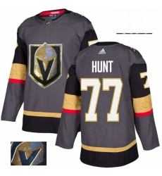 Vegas Golden Knights 77 Brad Hunt Gray Fashion Gold NHL jersey