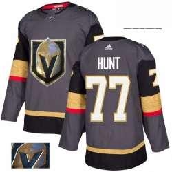 Vegas Golden Knights 77 Brad Hunt Gray Fashion Gold NHL jersey