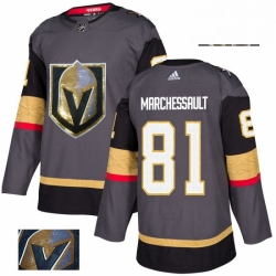 Vegas Golden Knights 81 Jonathan Marchessault Gray Fashion Gold NHL jersey