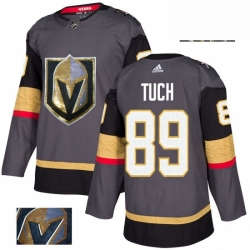 Vegas Golden Knights 89 Alex Tuch Gray Fashion Gold NHL jersey