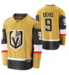 Vegas Golden Knights 9 Jack Eichel Alternate Gold Player NHL Jersey