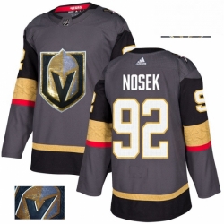 Vegas Golden Knights 92 Tomas Nosek Gray Fashion Gold NHL jersey