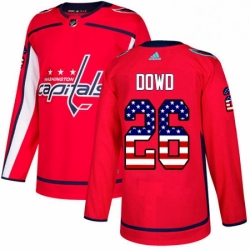 Washington Capitals 26 Nic Dowd Red USA Flag Fashion NHL jersey