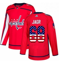 Washington Capitals 68 Jaromir Jagr Red USA Flag Fashion NHL jersey