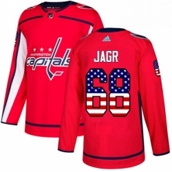 Washington Capitals 68 Jaromir Jagr Red USA Flag Fashion NHL jersey