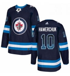 Winnipeg Jets 10 Dale Hawerchuk Navy Blue Drift Fashion NHL jersey