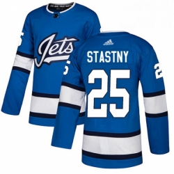 Winnipeg Jets 25 Paul Stastny Blue Alternate NHL jersey