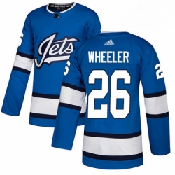 Winnipeg Jets 26 Blake Wheeler Blue Alternate NHL jersey