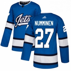 Winnipeg Jets 27 Teppo Numminen Blue Alternate NHL jersey