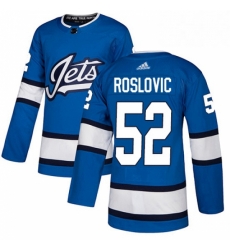 Winnipeg Jets 52 Jack Roslovic Blue Alternate NHL jersey
