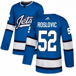 Winnipeg Jets 52 Jack Roslovic Blue Alternate NHL jersey