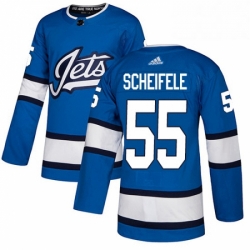 Winnipeg Jets 55 Mark Scheifele Blue Alternate NHL jersey