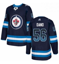 Winnipeg Jets 56 Marko Dano Navy Blue Drift Fashion NHL jersey