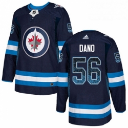 Winnipeg Jets 56 Marko Dano Navy Blue Drift Fashion NHL jersey