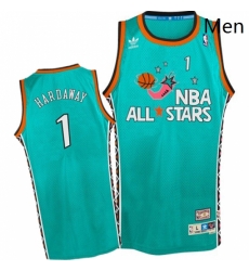 Mitchell and Ness Orlando Magic 1 Penny Hardaway Authentic Light Blue 1996 All Star Throwback NBA Jersey