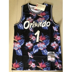 Orlando Magic 1 Tim Hardway Black Mitchell Ness NBA Stitched Jersey