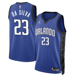 Orlando Magic 23 Tristan Da Silva Blue 2024 Draft Statement Edition Stitched Basketball Jersey
