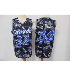 Orlando Magic 32 Shaquille O'Neal Black Tear Up Pack Hardwood Classics Swingman Jersey