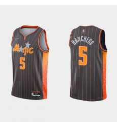 Orlando Magic 5 Paolo Banchero 2021-22 City Edition Black 75th Anniversary Stitched Basketball Jersey