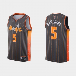 Orlando Magic 5 Paolo Banchero 2021-22 City Edition Black 75th Anniversary Stitched Basketball Jersey