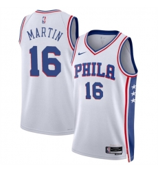 Philadelphia 76ers 16 Caleb Martin White Association Edition Stitched Jersey