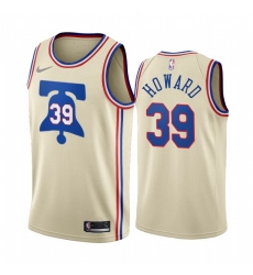 Philadelphia 76ers 39 Dwight Howard Cream NBA Swingman 2020 21 Earned Edition Jersey