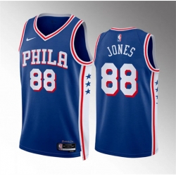 Philadelphia 76ers 88 Kai Jones Royal Icon Edition Stitched Jersey
