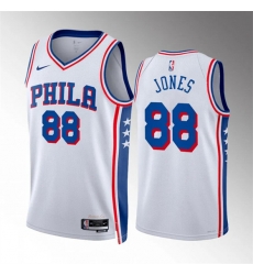Philadelphia 76ers 88 Kai Jones White Association Edition Stitched Jersey