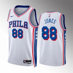 Philadelphia 76ers 88 Kai Jones White Association Edition Stitched Jersey