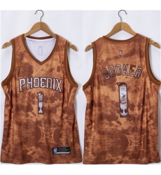 Phoenix Suns 1 Devin Booker Orange 2023 Select Series Stitched Basketball Jersey