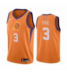 Phoenix Suns 3 Chris Paul 2020-21 Association Edition Orange Jersey