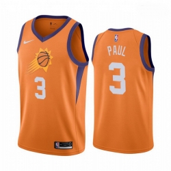 Phoenix Suns 3 Chris Paul 2020-21 Association Edition Orange Jersey