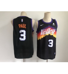 Phoenix Suns 3 Chris Paul Black 2021 City Edition NBA Swingman jersey With The Sponsor Logo