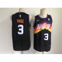 Phoenix Suns 3 Chris Paul Black 2021 City Edition NBA Swingman jersey With The Sponsor Logo