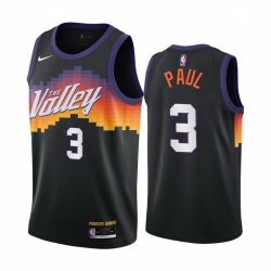 Phoenix Suns 3 Chris Paul Black NBA Swingman 2020 21 City Edition Jersey