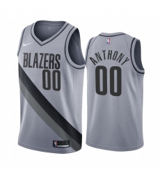 Portland Trail Blazers 00 Carmelo Anthony Gray NBA Swingman 2020 21 Earned Edition Jersey