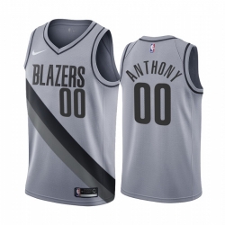 Portland Trail Blazers 00 Carmelo Anthony Gray NBA Swingman 2020 21 Earned Edition Jersey