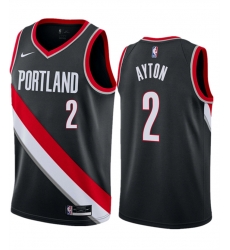 Portland Trail Blazers 2 Deandre Ayton Black 2023 Icon Edition Stitched Basketball Jersey