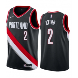 Portland Trail Blazers 2 Deandre Ayton Black 2023 Icon Edition Stitched Basketball Jersey