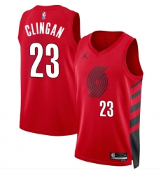 Portland Trail Blazers 23 Donovan Clingan Red 2024 Draft Statement Edition Stitched Basketball Jersey