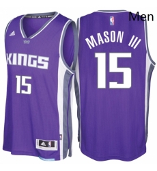 Sacramento Kings 15 Frank Mason III Road Purple Swingman Stitched NBA jersey