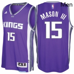 Sacramento Kings 15 Frank Mason III Road Purple Swingman Stitched NBA jersey