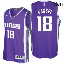 Sacramento Kings 18 Omri Casspi 2016 17 Seasons Purple Road Swingman jersey