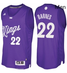 Sacramento Kings 22 Matt Barnes Purple 2016 2017 Christmas Day NBA Swingman jersey