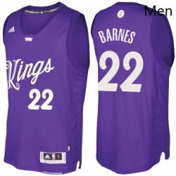 Sacramento Kings 22 Matt Barnes Purple 2016 2017 Christmas Day NBA Swingman jersey