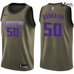 Sacramento Kings 50 Zach Randolph Swingman Green Salute To Service NBA jersey